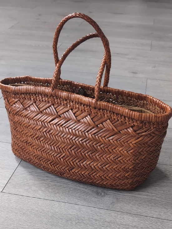 Dragon Diffusion Handbags - Dragon Diffusion Triple Jump Small Woven Leather Tote
